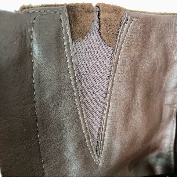 COLE HAAN NIKE WOMENS BROWN SUEDE WEDGE BOOT 9 - Picture 9 of 14